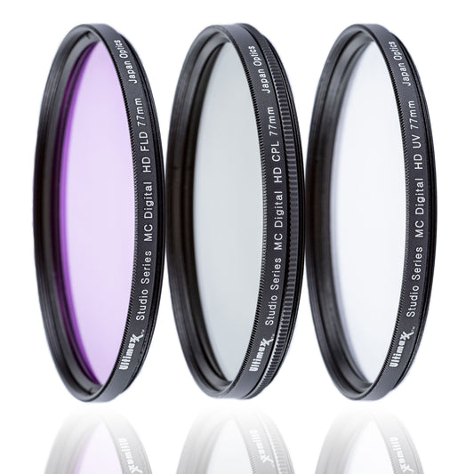ULTIMAXX 3 Piece Multi Coated HD Filter Kit 40.5mm (UV, CPL, FLD)