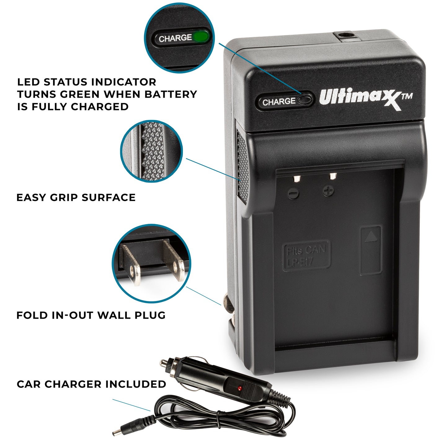 Ultimaxx Travel Charger for Canon BP820/BP828