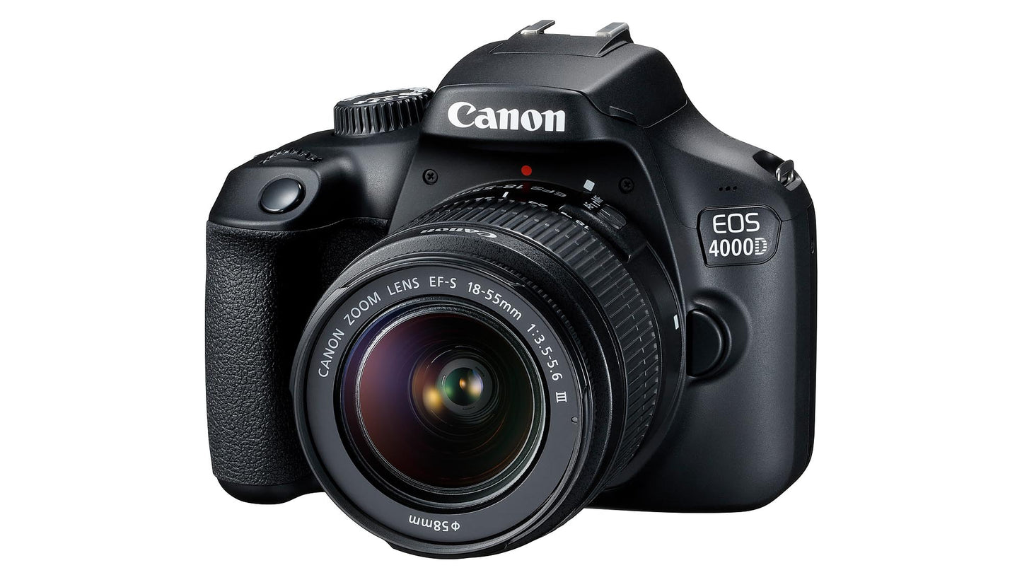 Canon EOS 4000D + EF-S 18-55mm f/3.5-5.6 III - White Box