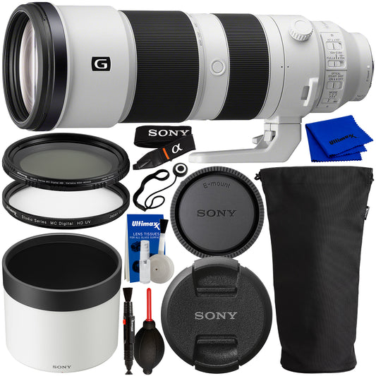 Sony FE 200-600mm f/5.6-6.3 G OSS Lens with Manufacturer Accessories, Variable Neutral Density Filter, Ultraviolet Filter, Lens Cap Keeper, Air Pump / Dust Blower & Deluxe Equipment Maintenance Kit