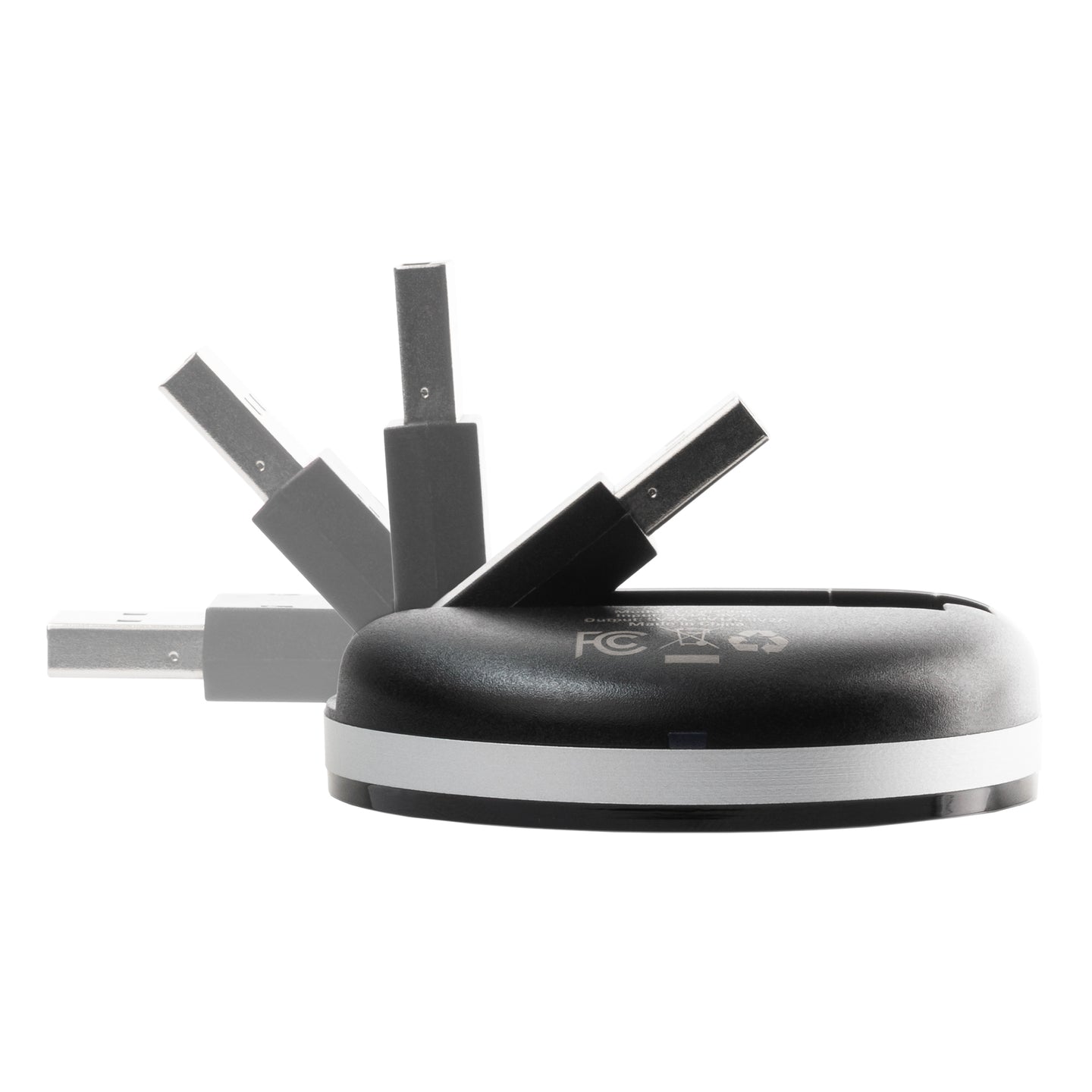 Ultimaxx Wireless Qi Fast Charger (WAFR/Ultimaxx) with Built-in USB-A Plug, 2ft USB-C to USB-A Cable