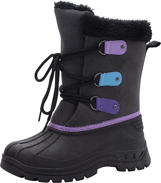 AQUAKIX Black Fur Snow Boots (Y12)