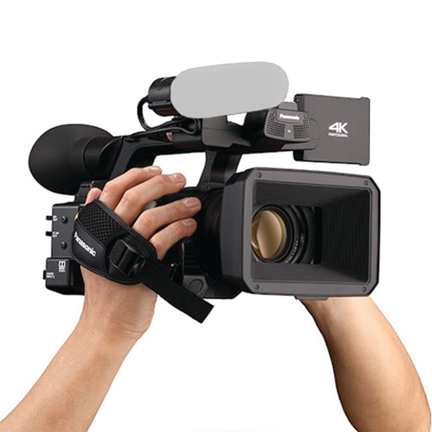 Panasonic AG-CX350 4K Camcorder with Advanced Accessory Bundle: SanDisk 128GB Extreme SDXC Memory Card, Condenser Microphone, Spare Battery, Tripod & Much More (22pc Bundle)