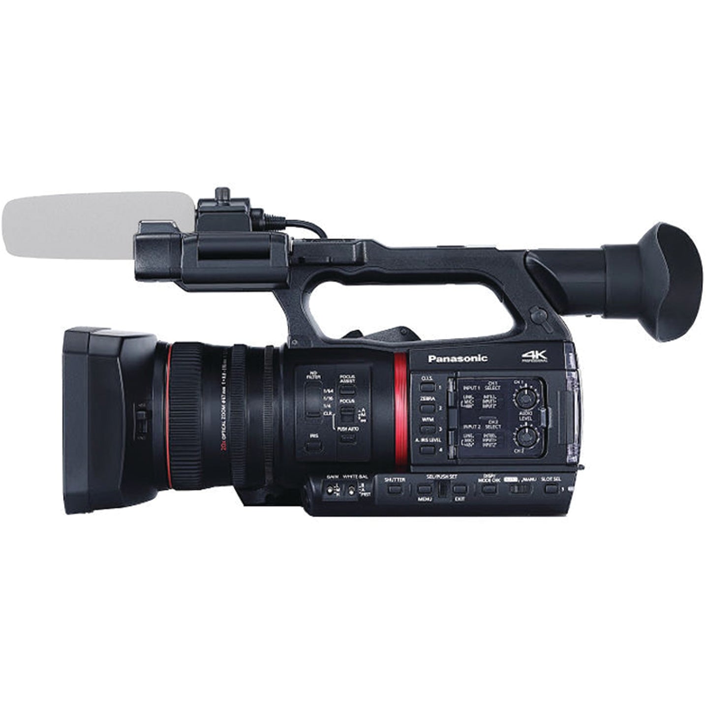 Panasonic AG-CX350 4K Camcorder with Deluxe Accessory Bundle: 2x SanDisk 128GB Ultra SDXC, 2x Spare Batteries, 160 LED Video Light, 80? Tripod/Monopod & Much More (30pc Bundle)