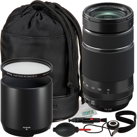 Ultimaxx Starter Accessory Bundle + FUJIFILM XF 70-300mm f/4-5.6 R LM OIS WR Lens + Manufacturer?s Accessories, Protective Multi-Coated UV Filter & More (10pc Bundle)