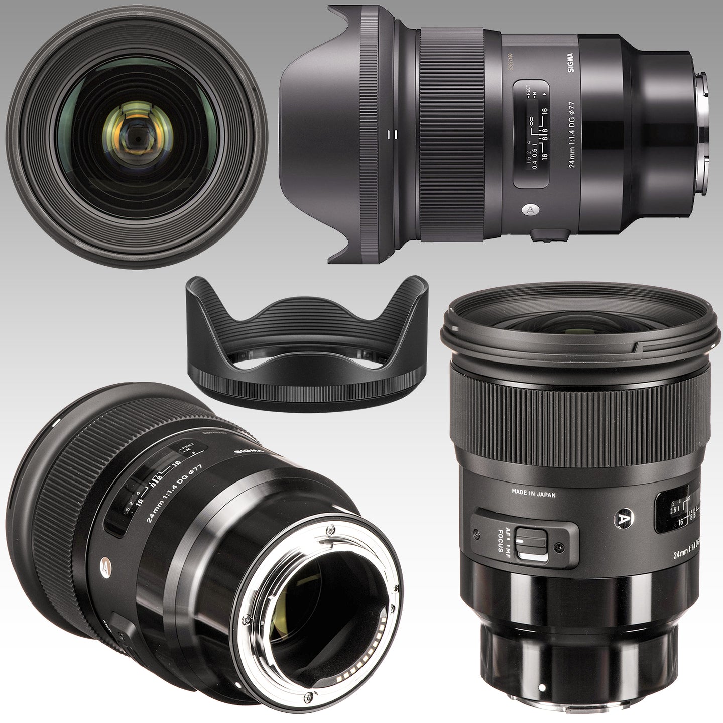 Ultimaxx Essential Sigma 24mm f/1.4 Art Lens Bundle (E-Mount) - Includes: 4PC Macro Close-Up Filter Kit (+1, +2, +4, +10 Diopter), Protective UV Filter, Universal Lens Cap Keeper & More (14pc Bundle)