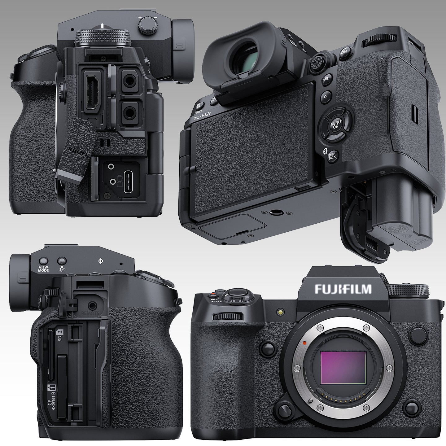 Ultimaxx Essential FUJIFILM X-H2 Mirrorless Camera Bundle (Body Only) - Includes: 64GB Extreme Memory Card, Spare Battery, Ultra-Bright LED Video Light & More (23pc Bundle)