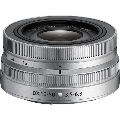 Nikon NIKKOR Z DX 16-50mm f/3.5-6.3 VR Lens SILVER -  White Box