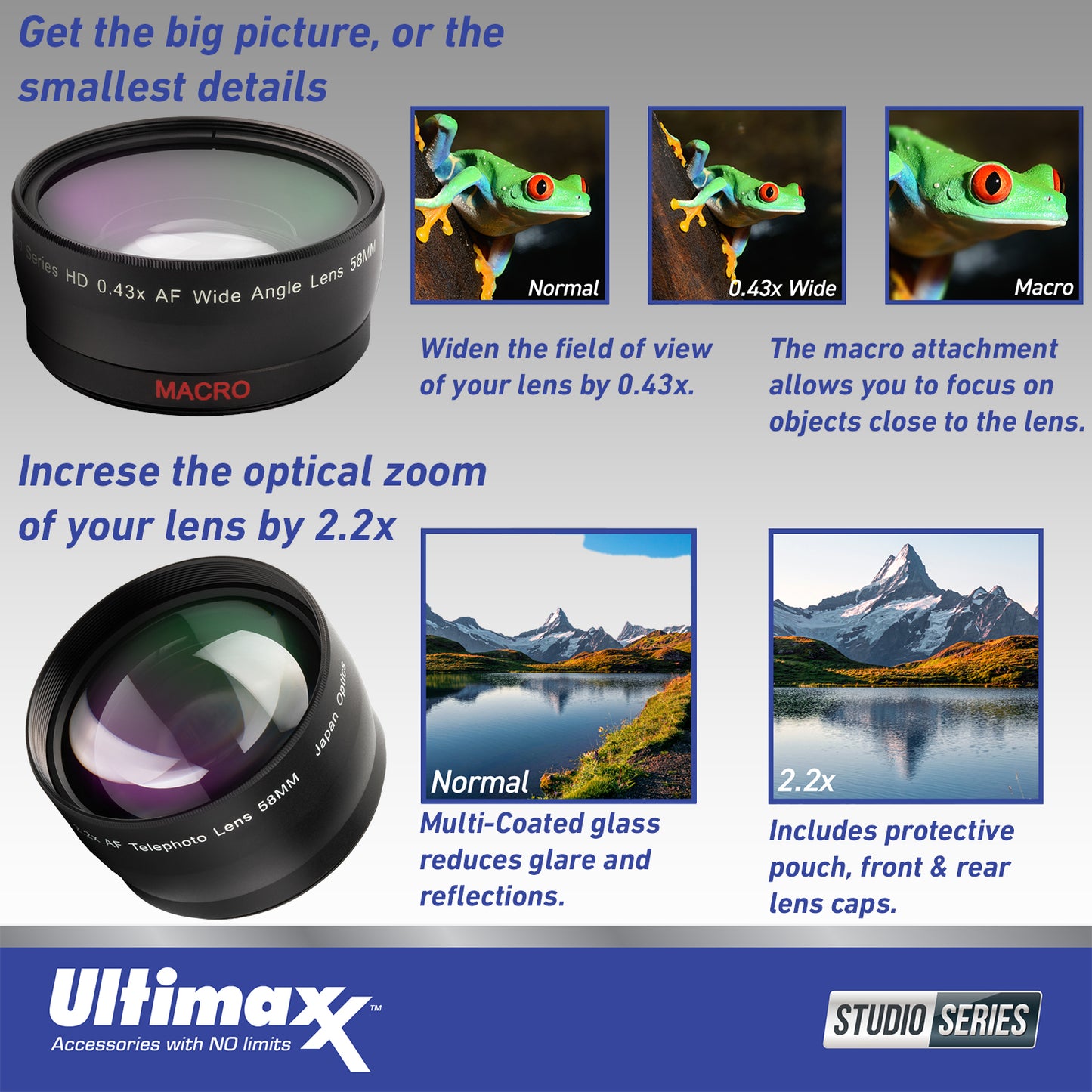 Ultimaxx Advanced Nikon Z DX 16-50mm f/3.5-6.3 VR Lens Bundle (Silver - White Box) - Includes: 3PC Protective Filter Kit, Water-Resistant Pouch & More (14pc Bundle)