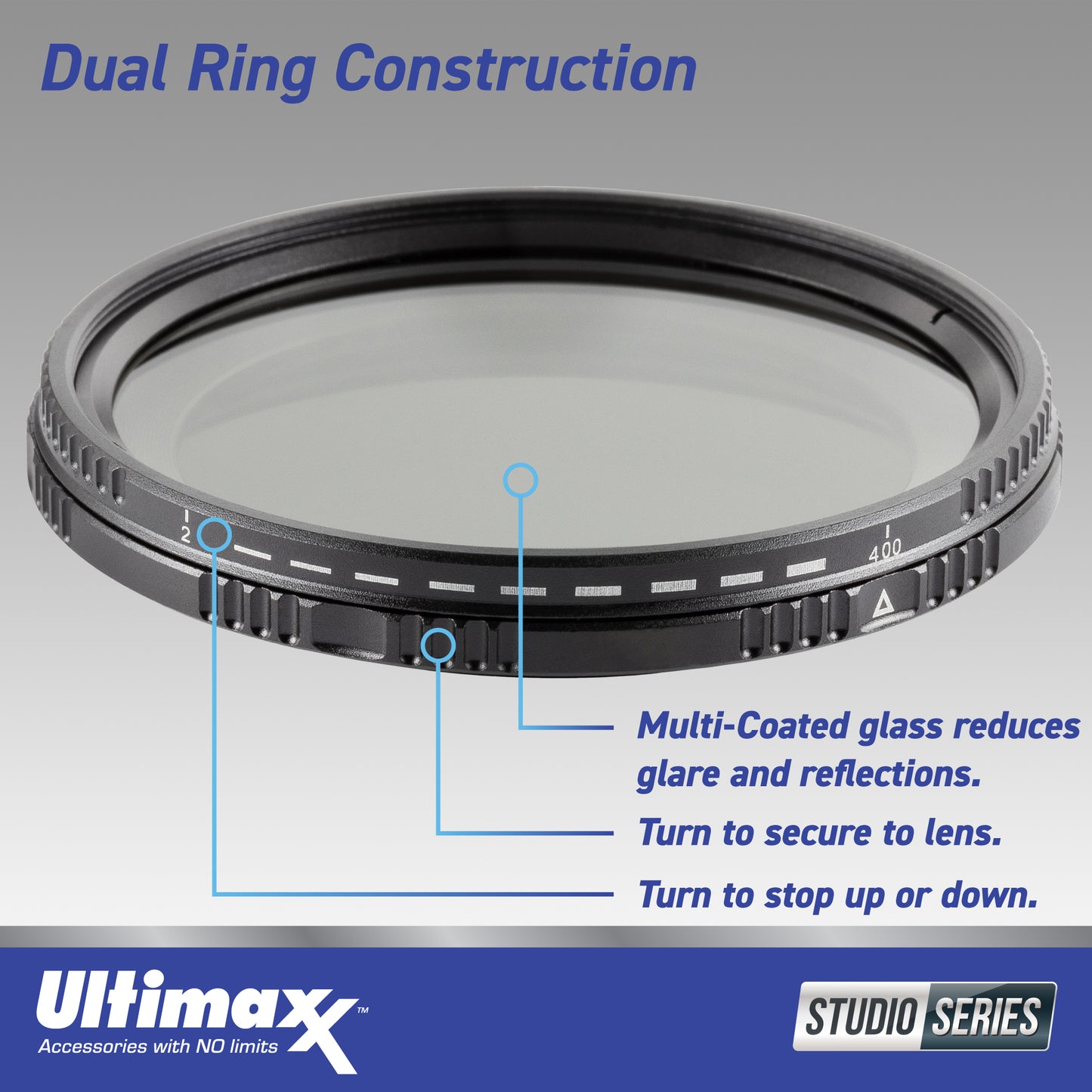 Ultimaxx Essential Nikon Z DX 16-50mm f/3.5-6.3 VR Lens Bundle (Silver) - Includes: Variable Neutral Density Filter (ND2-ND400), Lens Pouch & More (13pc Bundle)