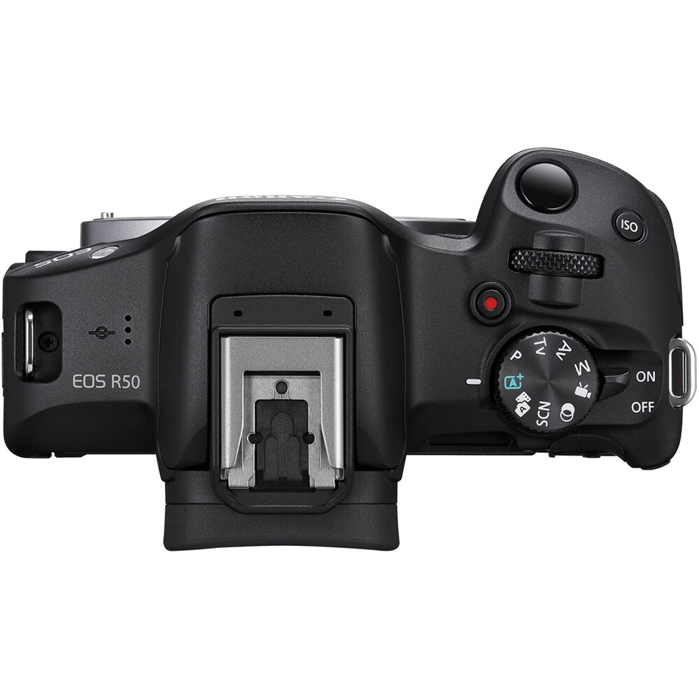 Canon EOS R50 Mirrorless Camera w/ 18-45mm and 55-210mm Lenses (Black)
