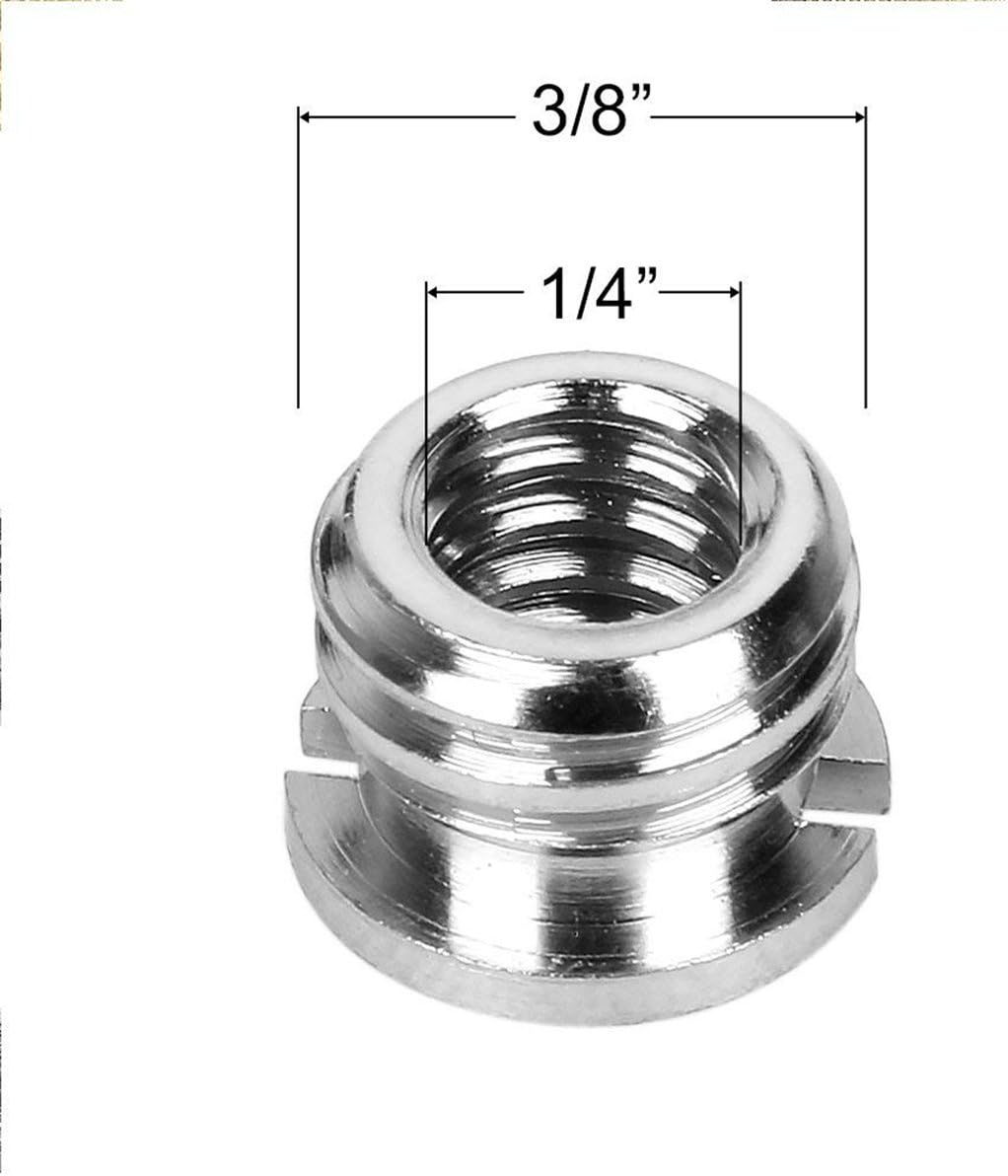 Matterport 1/4-20 to 3/8-16 Reducer Bushing Convert Screw Adapter for Monopod, Tripod, Ballhead, Stand and Video Light DSLR SLR (Single Unit)