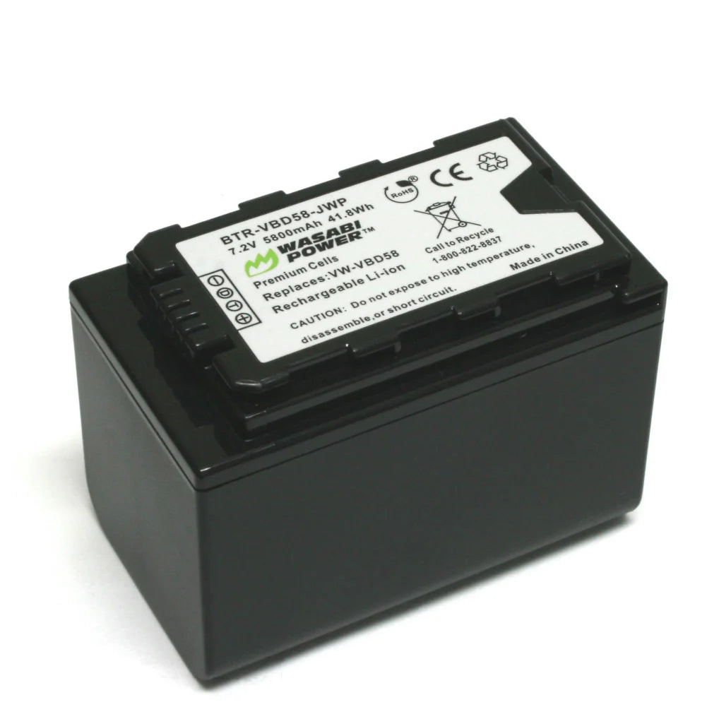 Wasabi Power 5800mAh Battery for Panasonic VW-VBD58, AG-VBR89G